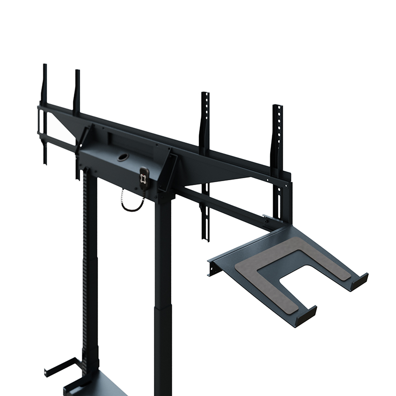 Hagor HP Twin Lift FW-DB - elektrisch höhenverstellbares Liftsystem zur Boden-Wand Montage - für zwei Displays 'side-by-side' - 2x 46-65 Zoll - VESA 600x400mm -  bis 60kg pro Display - Schwarz