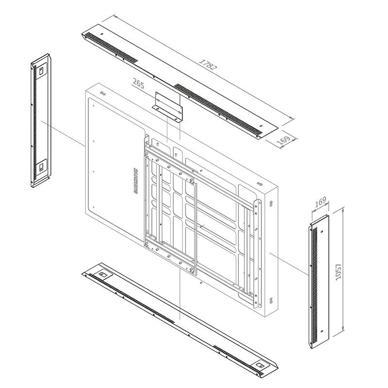 Hagor Cover-Set WH OH 75 - verwendbar mit Hagor Outdoor-Halterung WH OH 75 und Samsung OH75 Serie - 5871