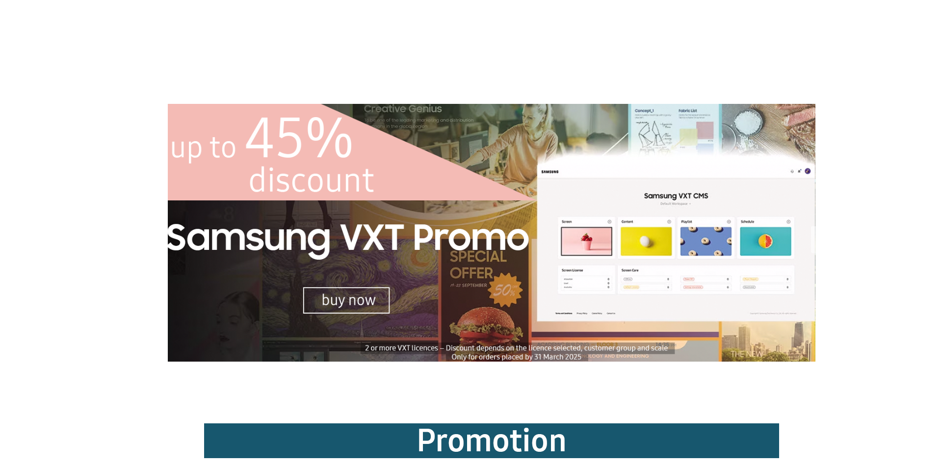 Promo-Aktion Samsung VX-CPY - VXT Pro (CMS und RM) - 12 Monate Laufzeit - kein Abo - nur für Neukunden bis 31.03.2025