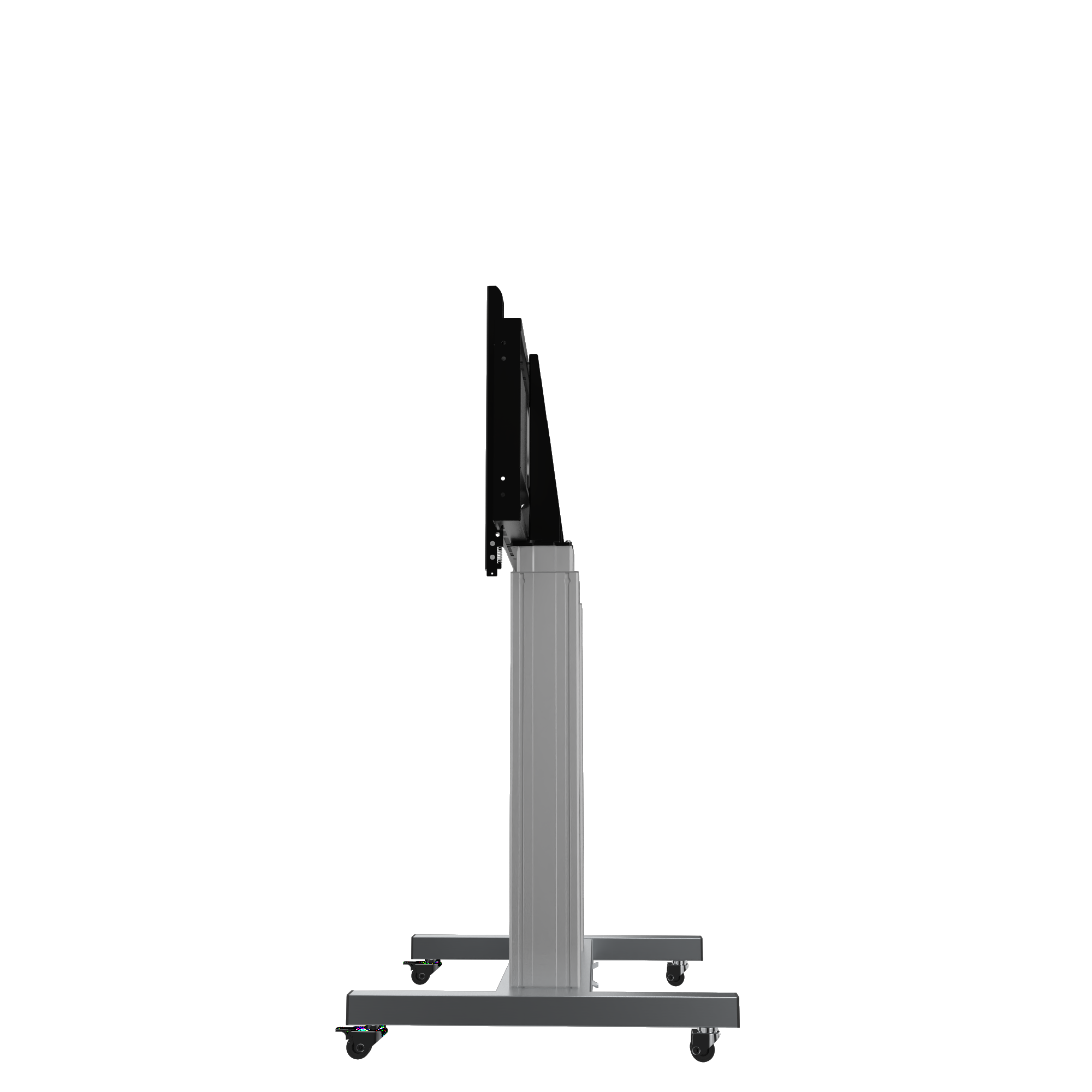 Conen SCETAD - elektrisch höhenverstellbarer Rollwagen - 70-120 Zoll - 250kg - VESA 400x200-1200x600 - Silber