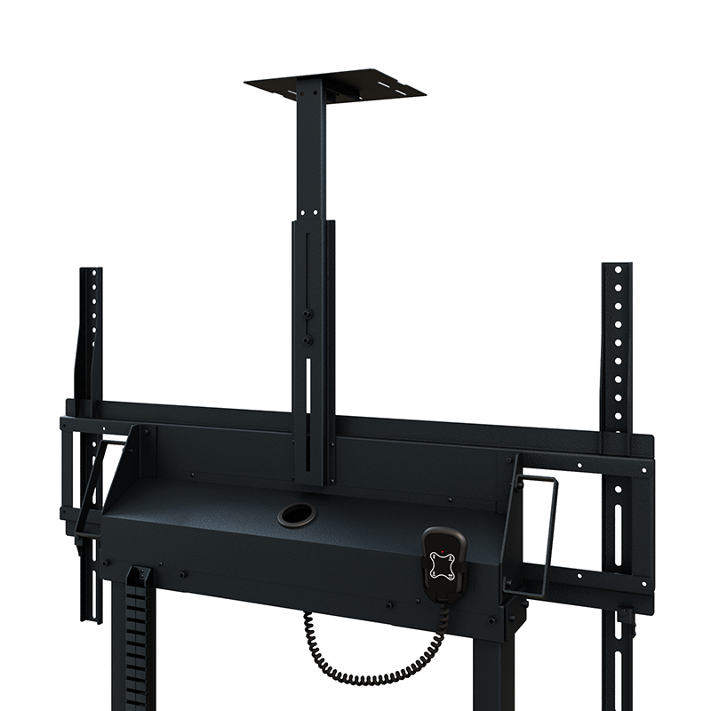 Hagor HP Twin Lift FW-B - elektrisch höhenverstellbares Liftsystem zur Boden-Wand Montage - 55-86 Zoll - VESA 900x600mm -  bis 120kg - Schwarz