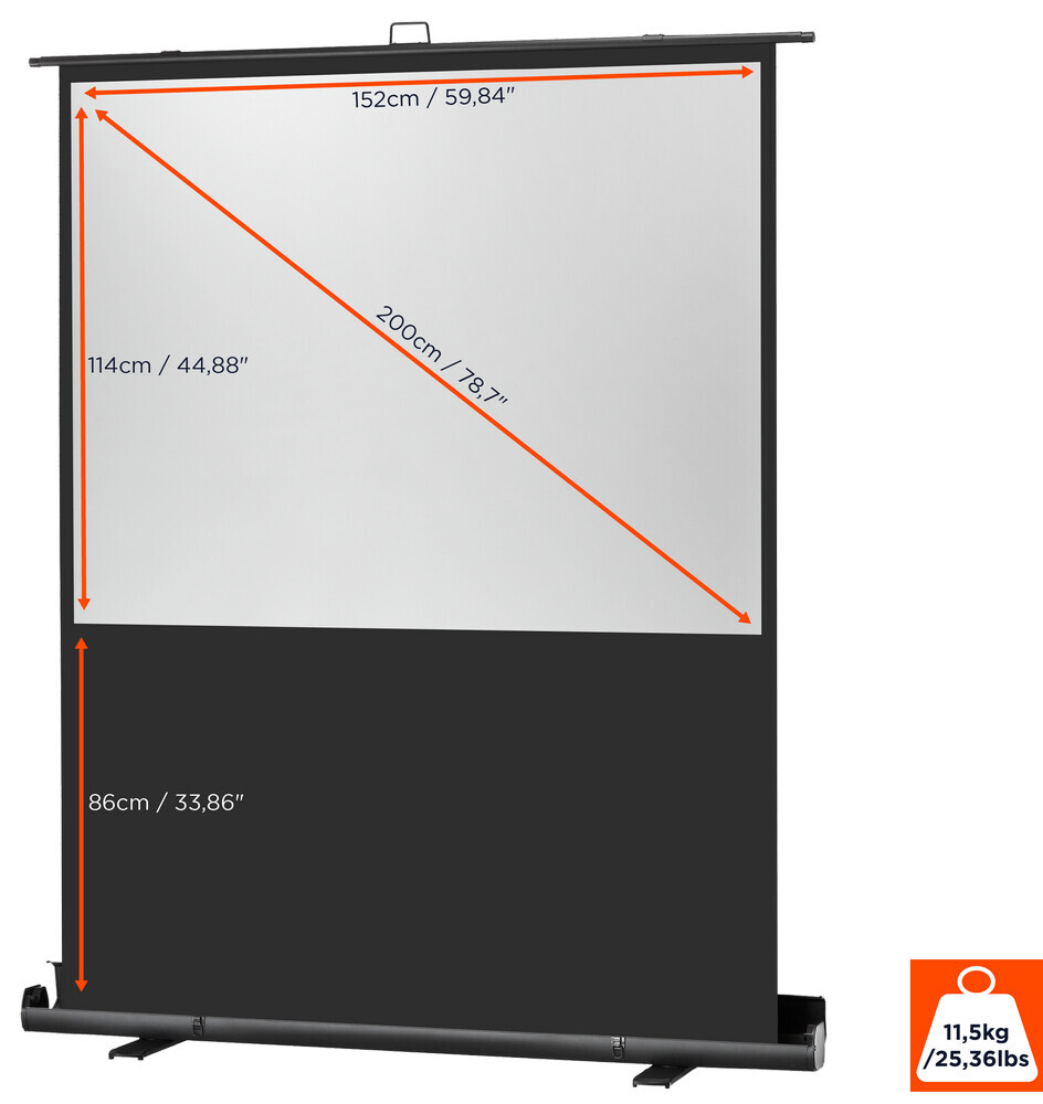 celexon Leinwand Ultramobil Plus Professional - 4:3 - BM 152 x 114 - Aufprojektion