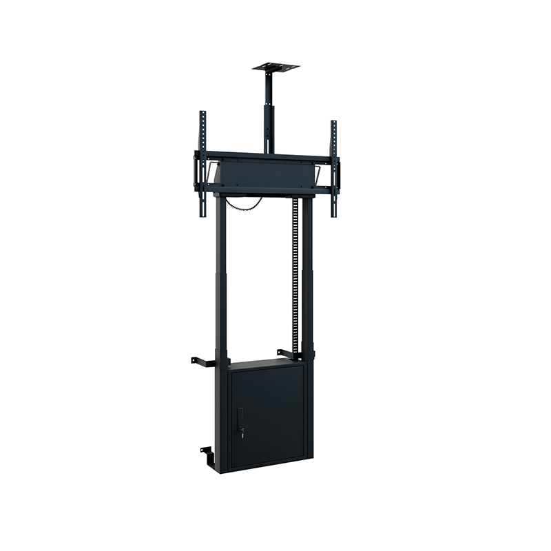 Hagor HP Twin Lift FW-B - elektrisch höhenverstellbares Liftsystem zur Boden-Wand Montage - 55-86 Zoll - VESA 900x600mm -  bis 120kg - Schwarz