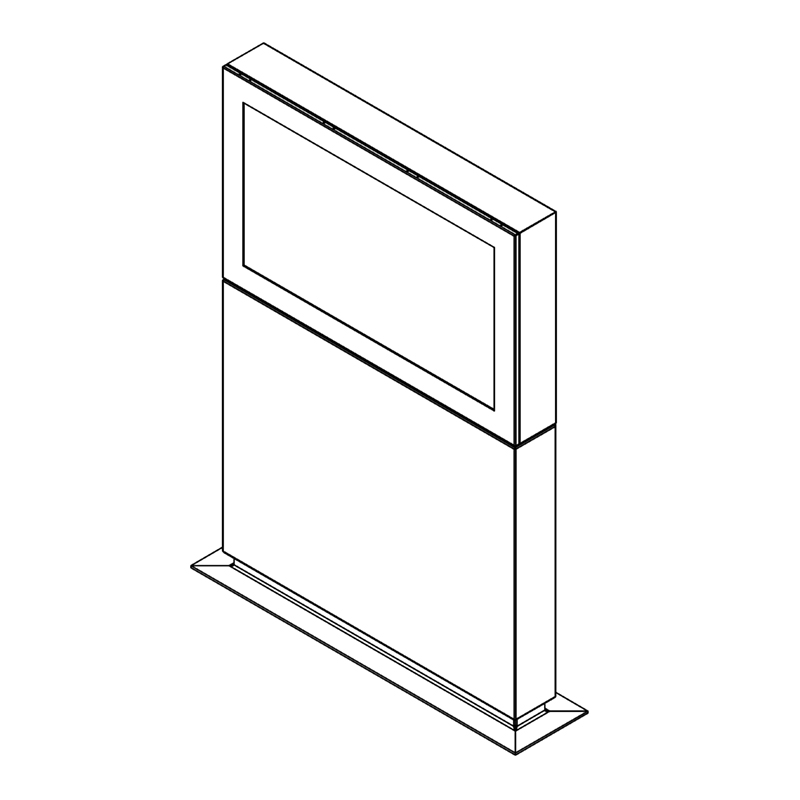 Hagor ScreenOut Eco Kiosk L - Outdoor Stele - 50-55 Zoll - Heizung und Lüftung - IP65 und IP54 - Vandalismusgeschützt - Querformat