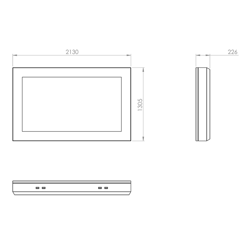 Hagor ScreenOut® Pro Landscape - 84-86 Zoll - Outdoorschutzgehäuse mit Heizung u. HQ-Lüftung