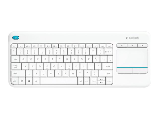 Logitech K400 Plus Wireless Tastatur und Touchpad - QWERTZ - Weiss