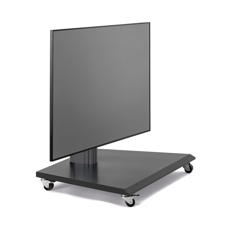 Hagor BrackIT Stand Low Tilt - niedriges mobiles Standsystem - Display-Neigung bis 90° - 32-55 Zoll - VESA 400x400mm - bis 30kg - Schwarz