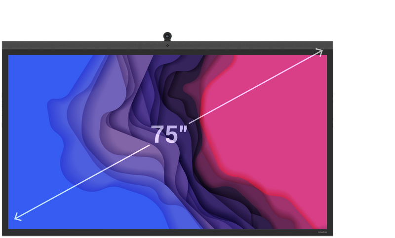 NewLine TT-7522Z - 75 Zoll - 400cd/m² - Ultra-HD - 3840x2160 Pixel - 40/20 Punkt - P-CAP Touch-Display - 4K-Weitwinkelkamera - 8 Mikrofon Array - Lautsprecher - WiFi+Bluetooth - VEGA Serie