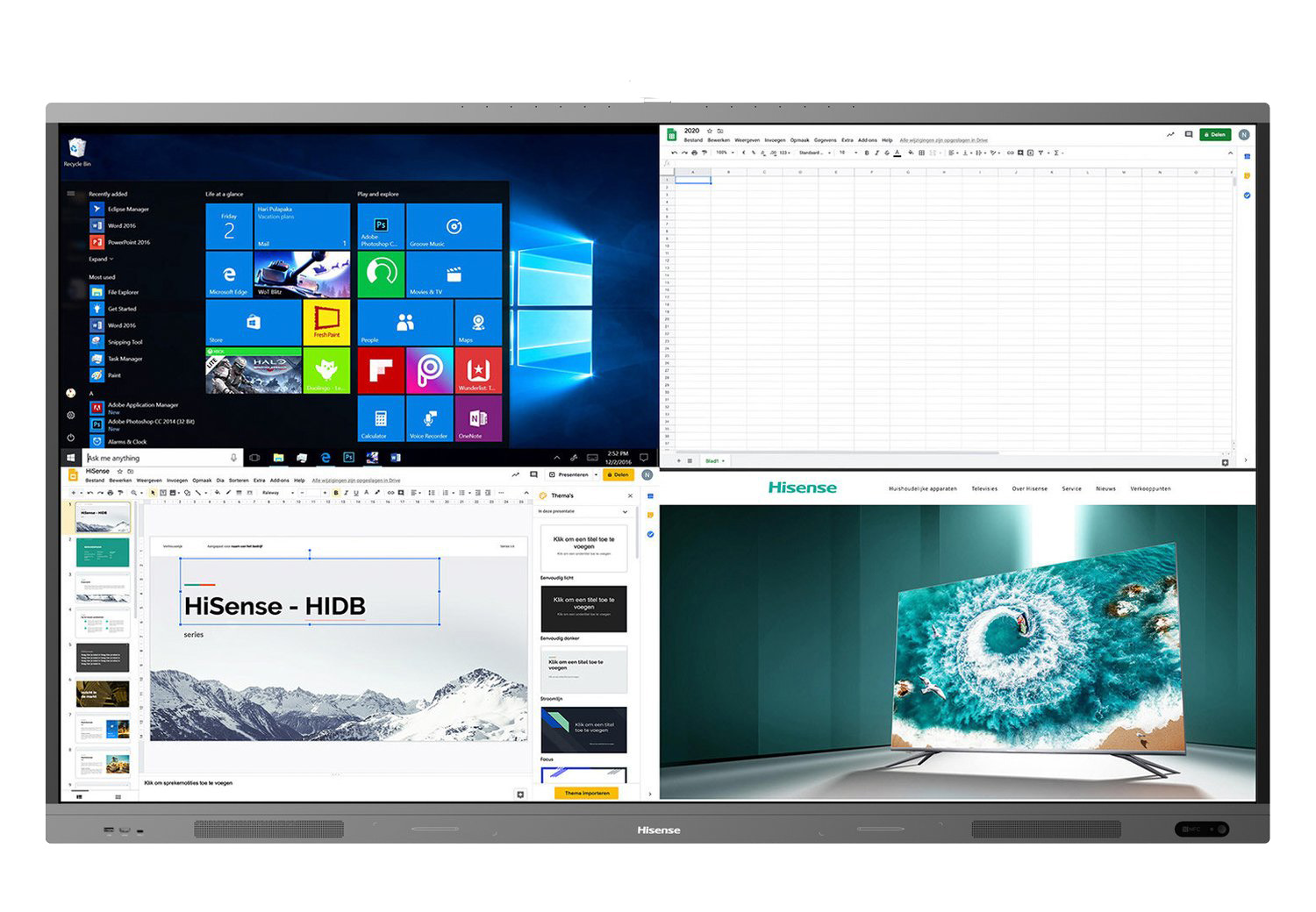 Hisense 75WR6BE - 75 Zoll - 370 cd/m² - 4K - Ultra-HD - 3840x2160 Pixel - 20 Punkt - Advanced Interactive Display