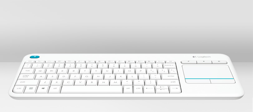 Logitech K400 Plus Wireless Tastatur und Touchpad - QWERTZ - Weiss