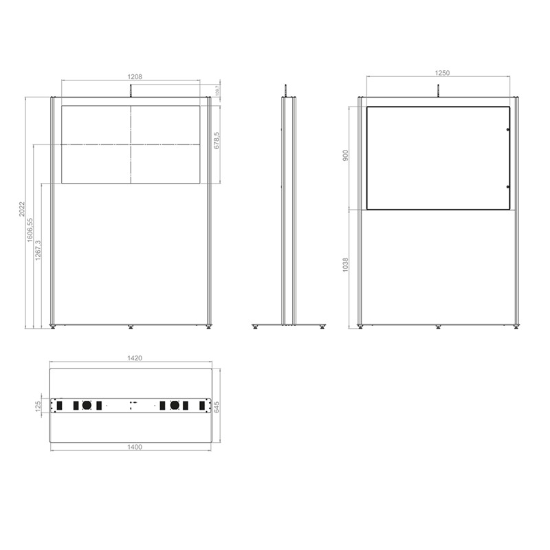 Hagor vis-it® Landscape 49-55 Zoll - Indoorstele - 49-55 Zoll - Querformat