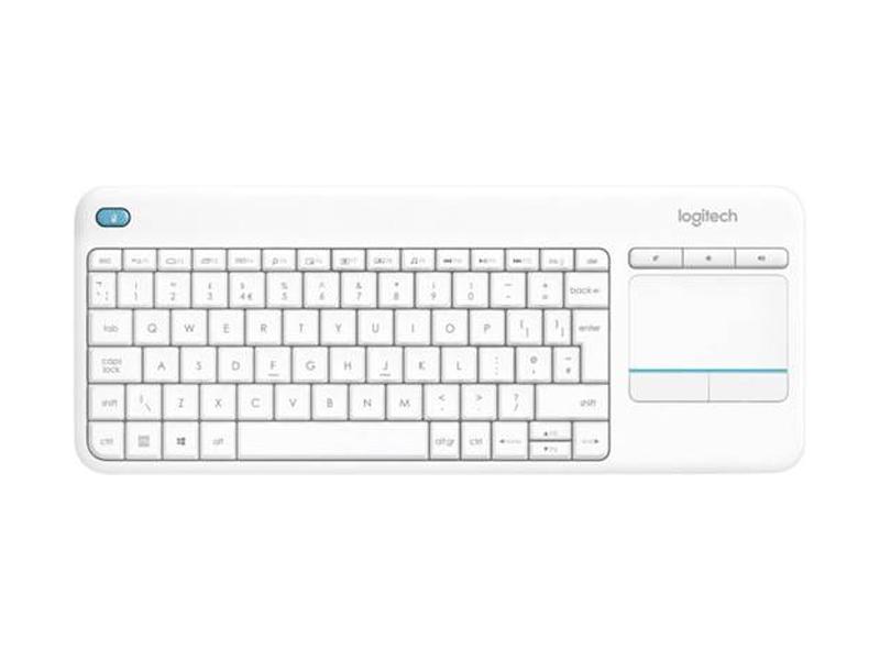 Logitech K400 Plus Wireless Tastatur und Touchpad - QWERTZ - Weiss