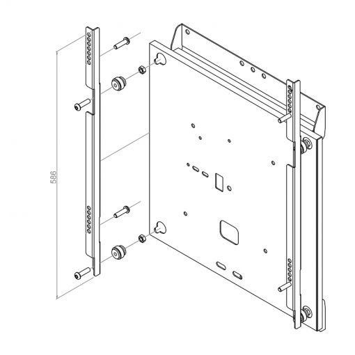 Hagor Flip Adapter für WM65R / WM65B passend für Hagor WH SA Flip, HA Flip-Trolley und Hagor HP Twin Lift M-Flip