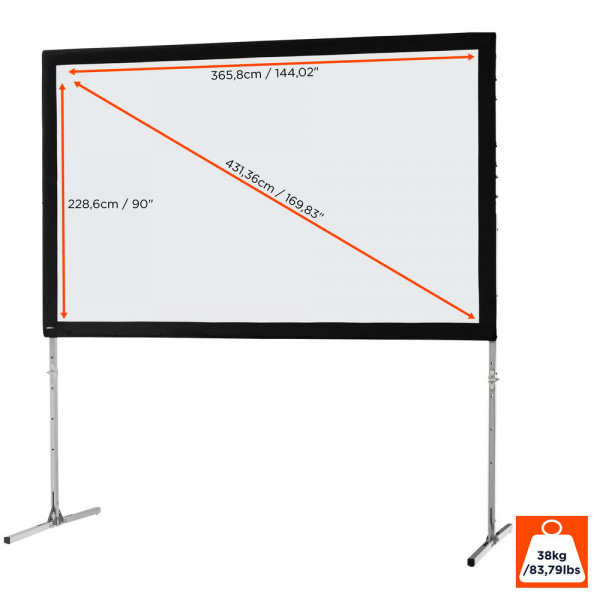 celexon Faltrahmen Leinwand Mobil Expert - 16:10 - BM 366 x 229 - Aufprojektion