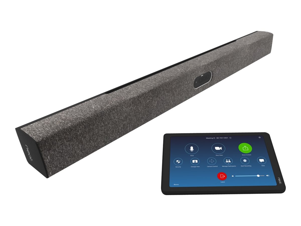 Neat Bar Pro for Zoom and Microsoft Teams - All-in-One-Videokonferenzsoundbar mit Neat Pad Controller - mittelgroße und große Räume