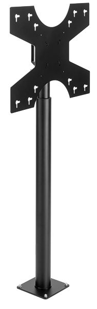 Hagor Braclabs-Stand Floormount - höhenverstellbarer Standfuß - für Displays von 32-55 Zoll - VESA 600x400mm - bis 35kg - Landscape/Portrait - Schwarz