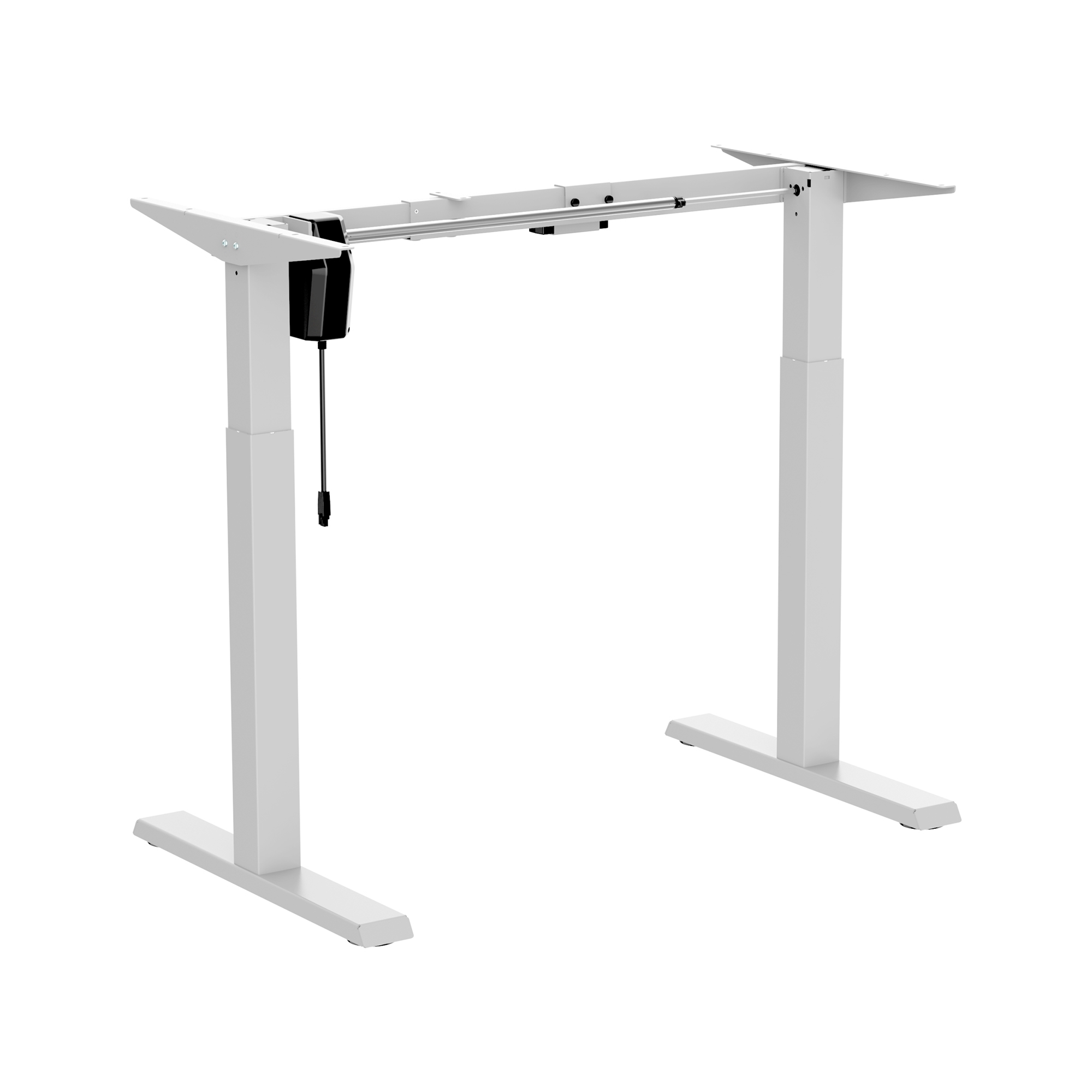 PureMounts PM-DESK-01 elektrisch höhenverstellbarer Schreibtisch - ohne Arbeitsplatte - Weiss