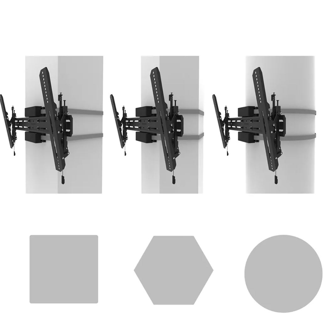 Neomounts WL35S-910BL16 - neigbare Säulenhalterung - 40-75 Zoll - VESA 600x400mm - bis 50kg - Schwarz