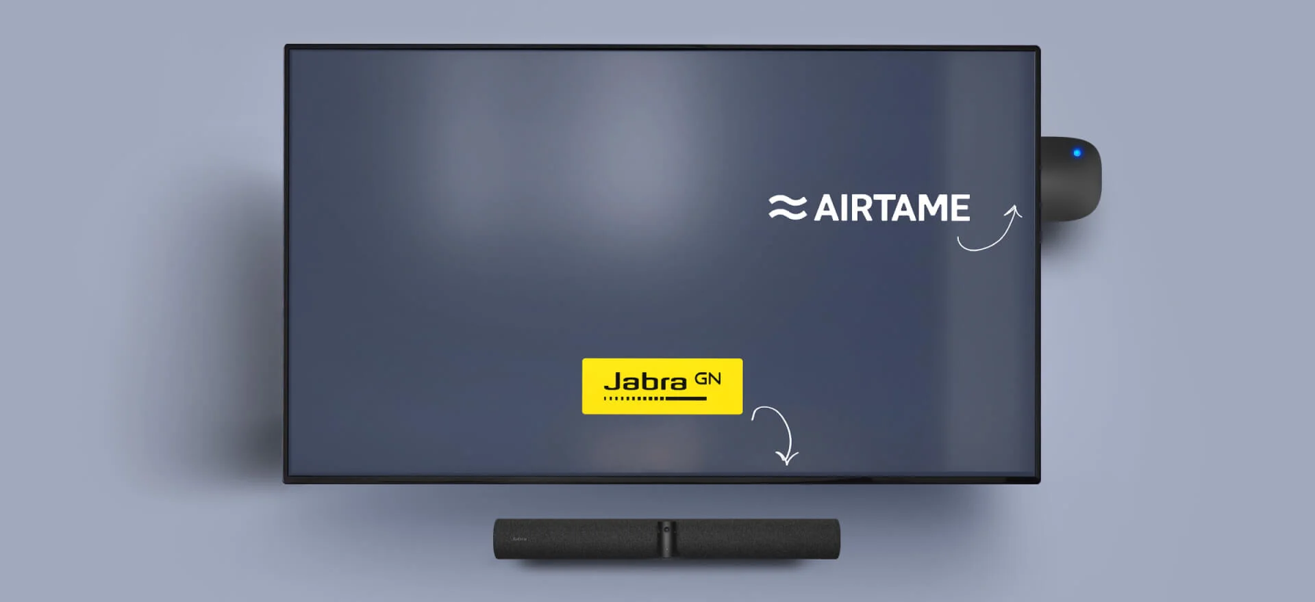 Airtame Hub + Jabra Panacast 50 Bundle - Videokonferenzsystem für hybride Meetings - Cloud-Management - ScreenSharing - Airplay - Miracast - WiFi - Bluetooth - BYOM und BYOD - 3 Jahre Hybrid-Lizenz inklusive