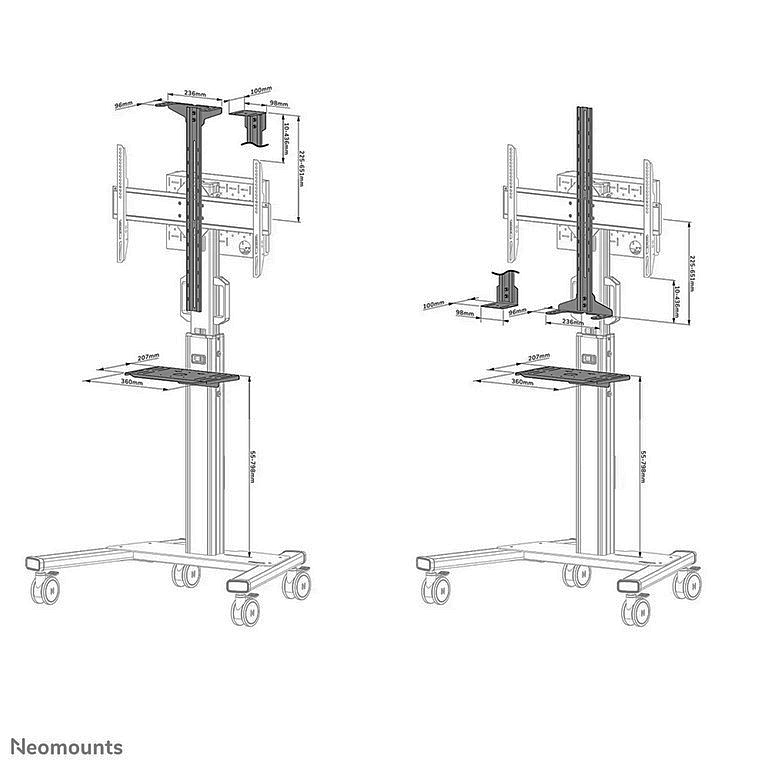 Neomounts Select AFLS-825WH1 - Videobar- u.Multimedia-Kit für FL50S-825WH1 Rollwagen - Weiss