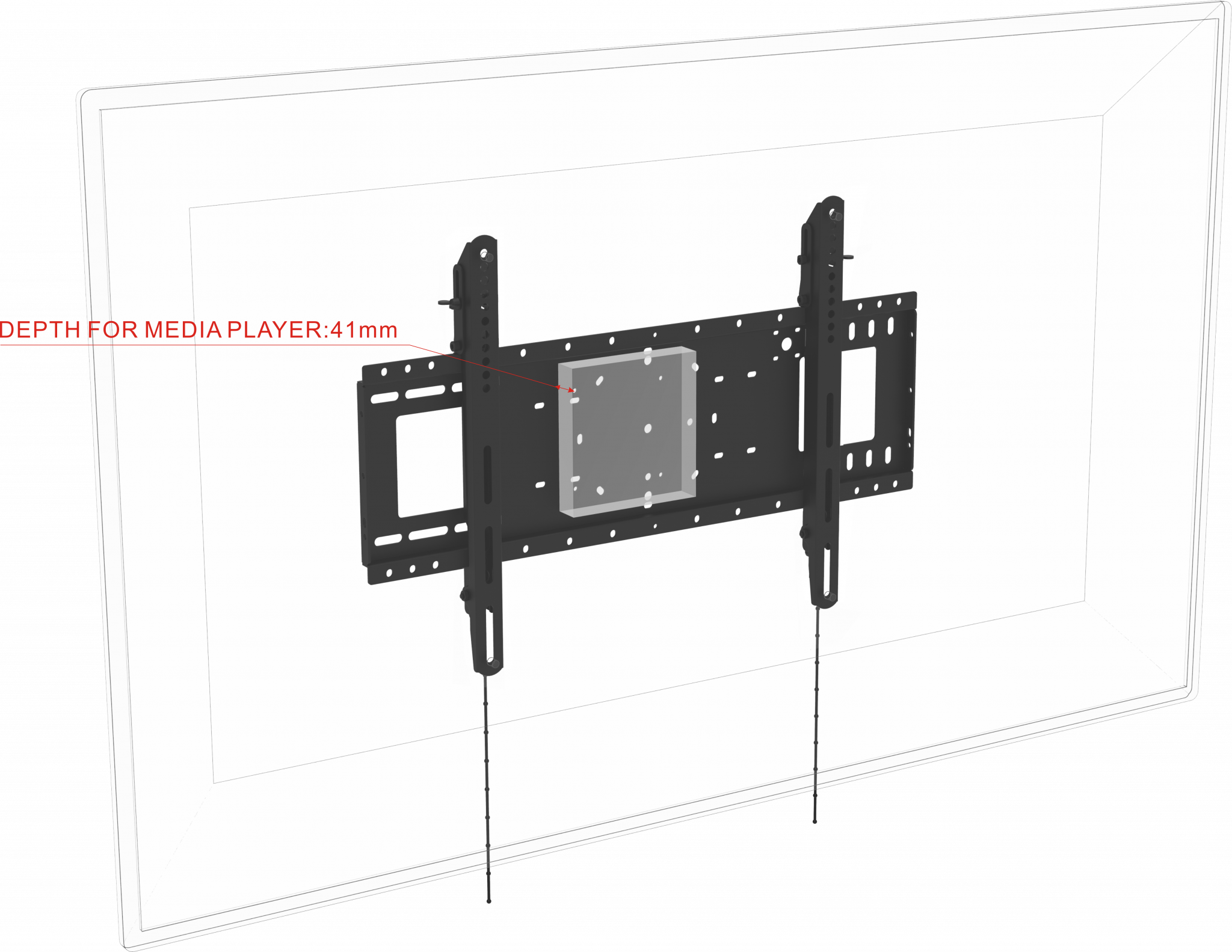 Vision VFM-W6X4T - neigbare Wandhalterung - 37-75 Zoll - VESA 600x400mm -  bis 100kg - Schwarz