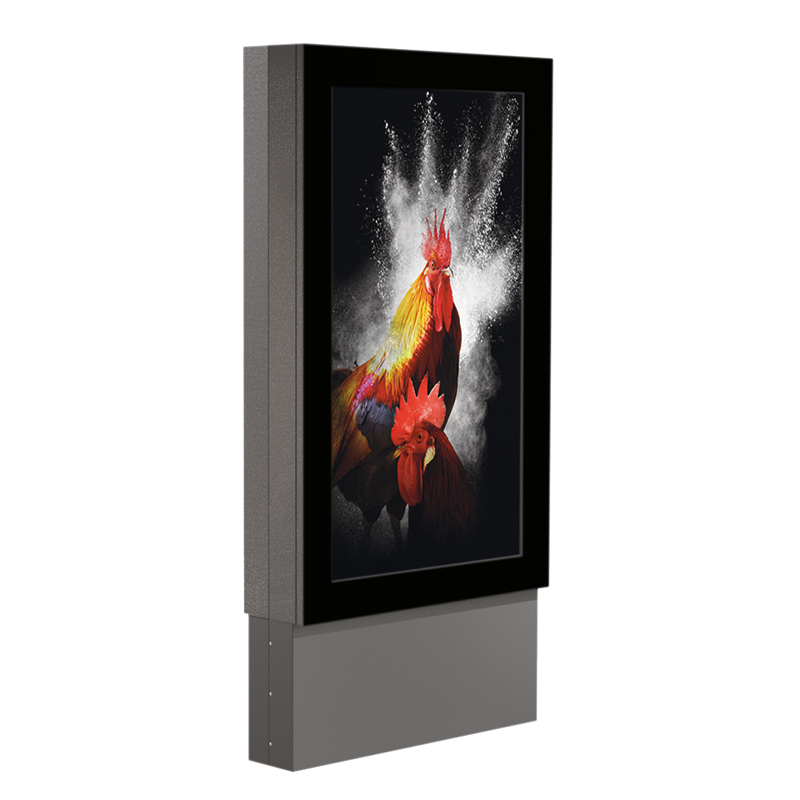 Hagor ScreenOut Eco Kiosk XXL - Outdoor Stele - 85-86 Zoll - Heizung und Lüftung - IP65 und IP54 - Vandalismusgeschützt - Hochformat