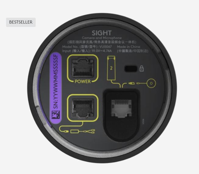 Logitech Sight - KI-gesteuerte Tischkamera - für mittelgroße bis große Räume - Grafit