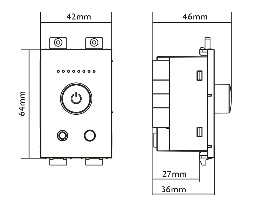 Vision TC3-AMP - Digitalverstärker - 50 Watt - 2 x Stereo-Eingänge - 1-Gang-Gehäuse - Weiss