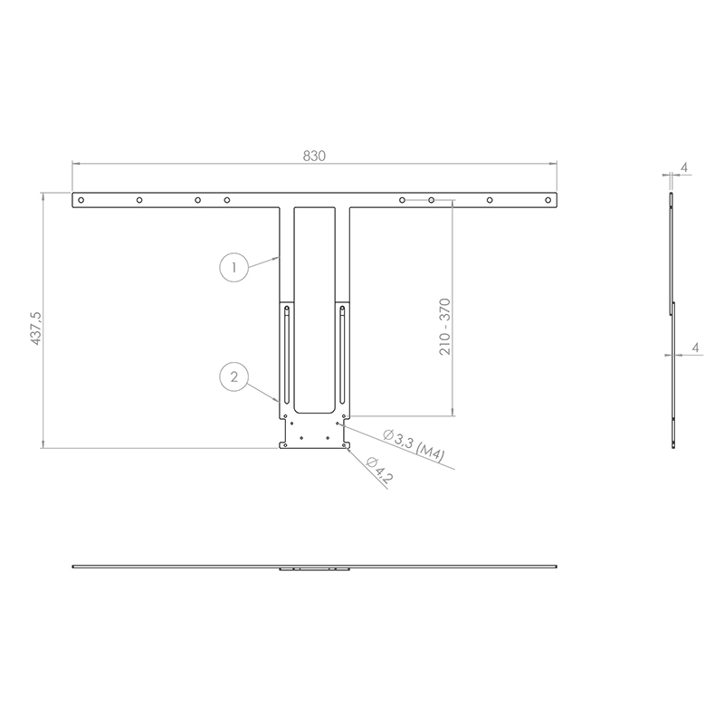 Hagor Poly Display-Adapter 55 - 75" - Befestigungskit für Poly Studio + Poly Studio X50