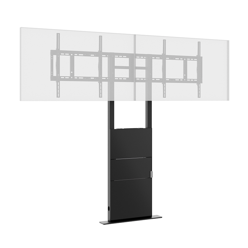 Hagor Pro-Tower Wall Dual - Standsystem zur Boden-Wandmontage - 2x 55-65 Zoll - Side-by-Side 55kg - VESA 600x400mm - Schwarz