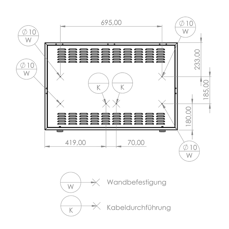 Hagor ScreenOut® Pro XS Landscape - 32 Zoll - Outdoorschutzgehäuse mit Heizung u. HQ-Lüftung