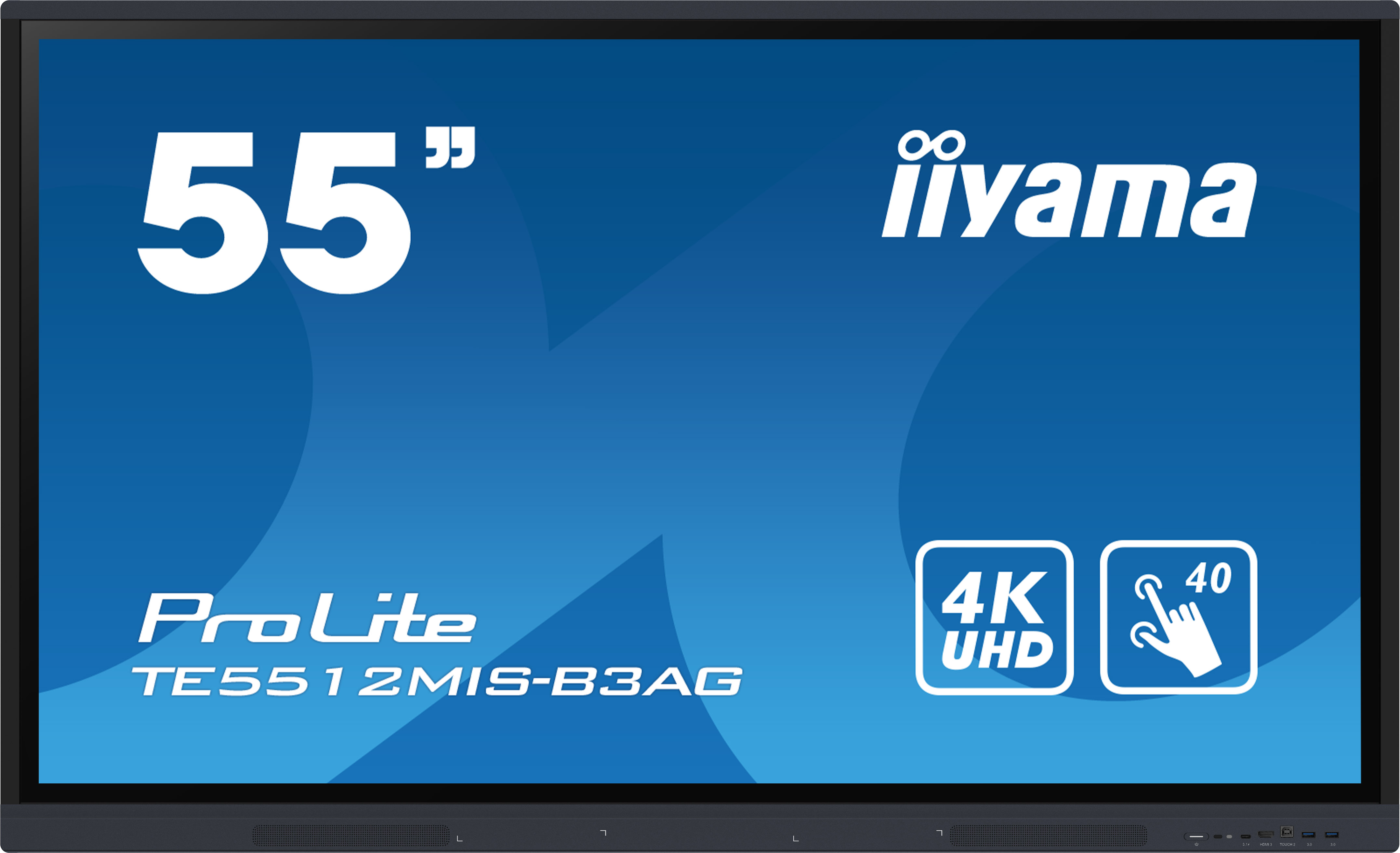 iiyama ProLite TE5512MIS-B3AG - 55 Zoll - 400 cd/m² - 4K - Ultra-HD - 3840x2160 Pixel - 40 Punkt - Touch Display - Schwarz