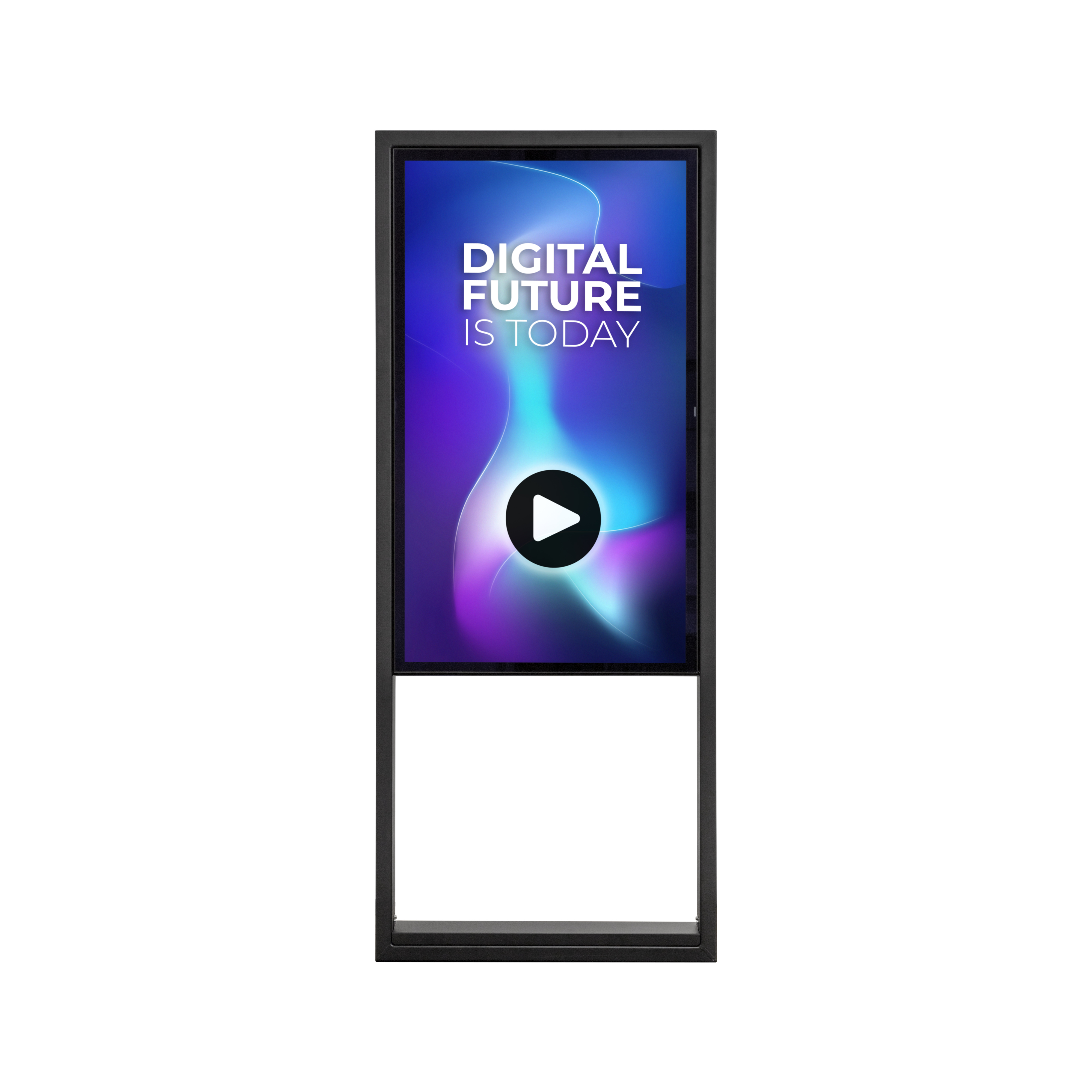 Digitale Outdoor Stele Design DIOTOTEMD55ESF - 55 Zoll - mit Samsung OH55A-S Display - 3500 cd/m² - Full-HD - 1920x1080 Pixel - 24/7 