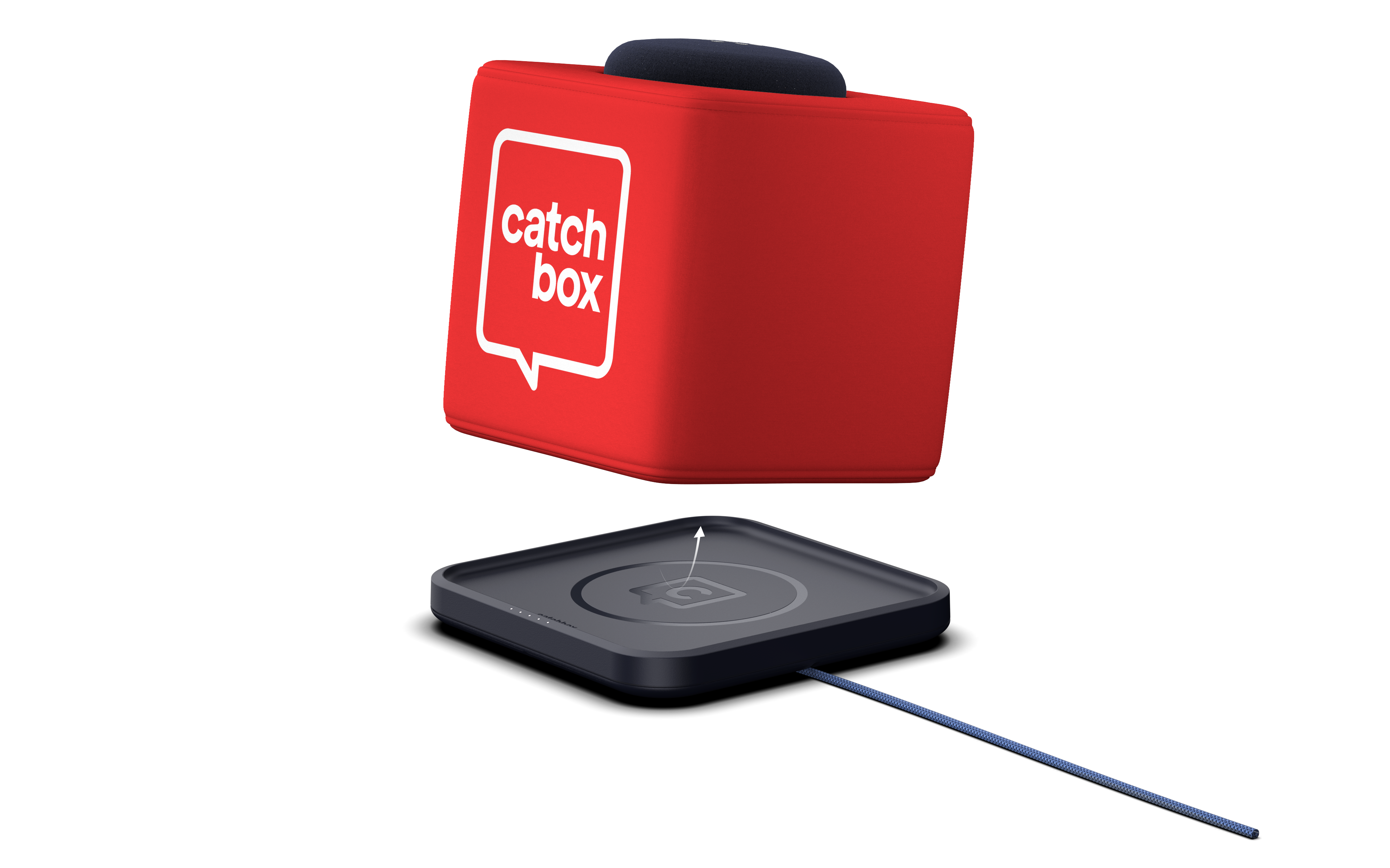 Catchbox Plus - System - 4 Channel - Networking + Dante - 2 x Cube (Wurfmikro) - 1 x Clip (Ansteckmikro) - 2 x drahtlose Ladestation Cube - 1 x drahtlose Ladestation Clip - Customized - Version 2024