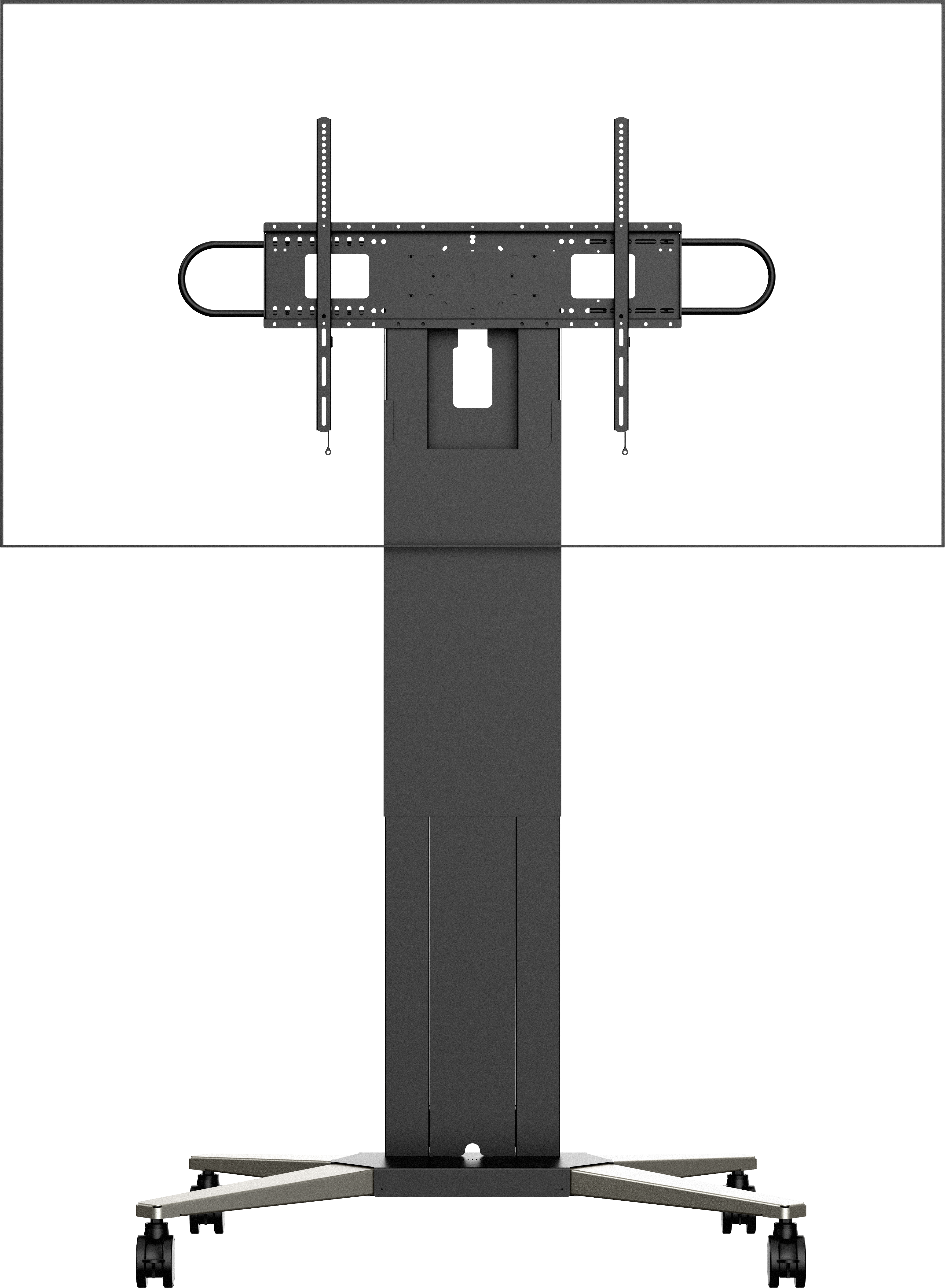 Vision VFM-F51T - manuell höhenverstellbarer Rollwagen / Standfuß - 47-100 Zoll - VESA 800x600mm - bis 95 kg - Schwarz