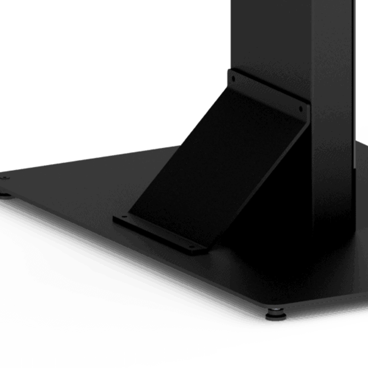 HI-ND FS5012-5101-02 - Floorstand Glas mit Gehäuse - Portrait - Schwarz - für Samsung 50 Zoll Bildschirme der QB/QM/QH-Serie