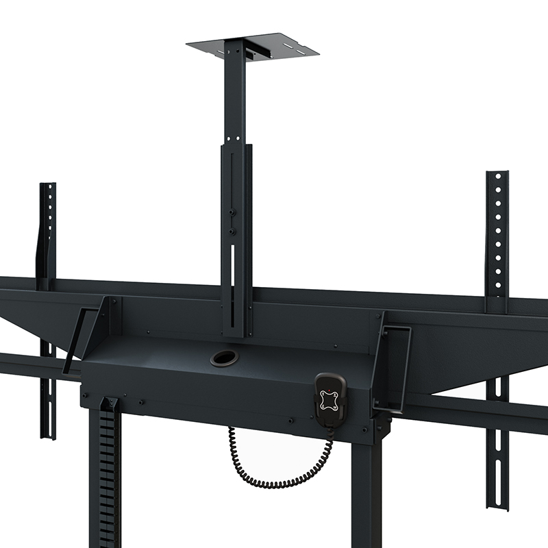 Hagor HP Twin Lift FW-DB - elektrisch höhenverstellbares Liftsystem zur Boden-Wand Montage - für zwei Displays 'side-by-side' - 2x 46-65 Zoll - VESA 600x400mm -  bis 60kg pro Display - Schwarz