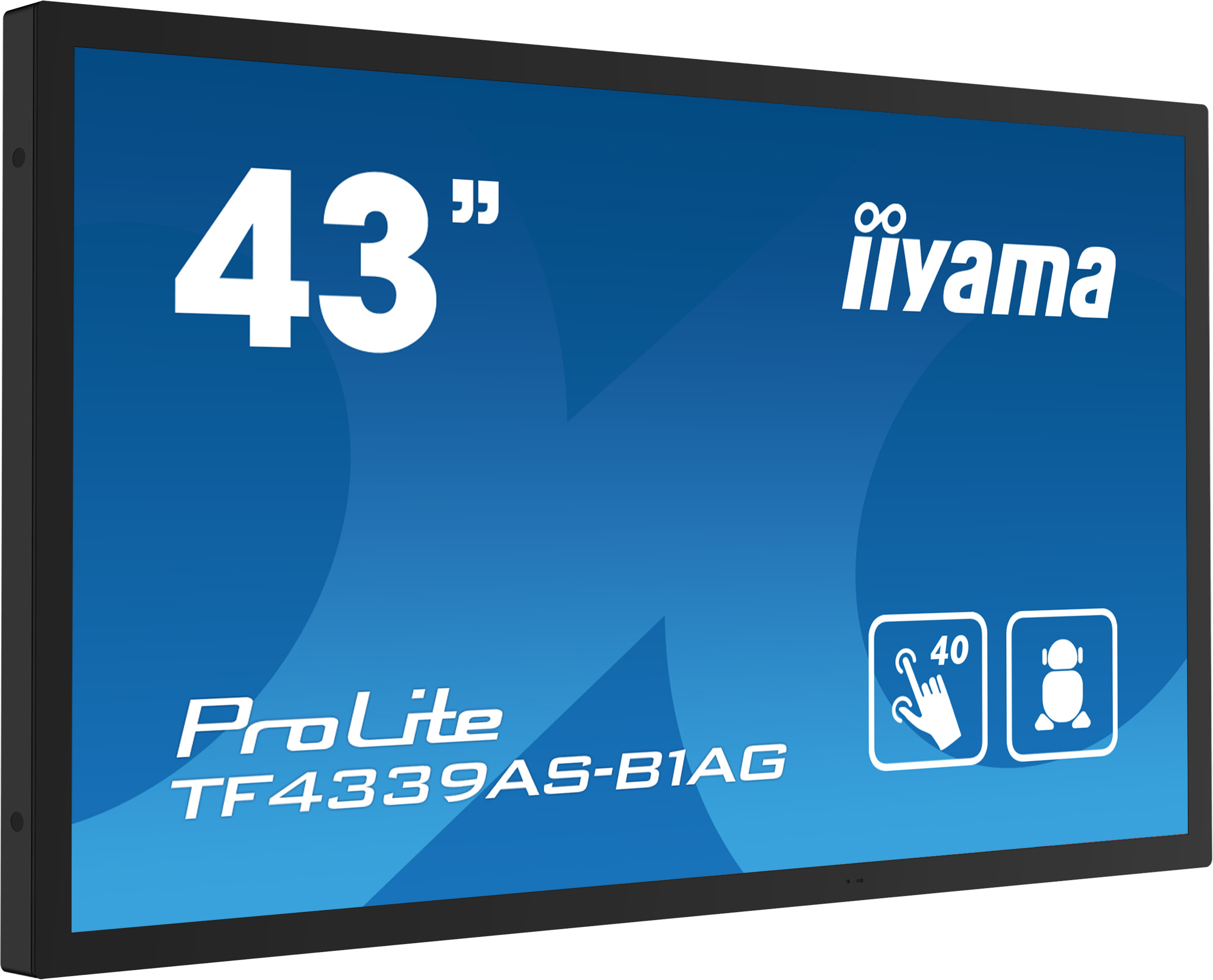 iiyama ProLite TF4339AS-B1AG - 43 Zoll - 500 cd/m² - 4K - Ultra-HD - 3840x2160 Pixel - Open Frame - 40 Punkt - Multi Touch Display 