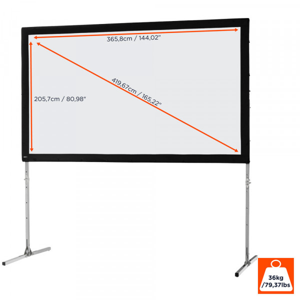 celexon Faltrahmen Leinwand Mobil Expert - 16:9 - BM 366 x 206 - Aufprojektion