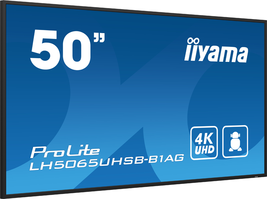 iiyama ProLite LH5065UHSB-B1AG - 50 Zoll - 800 cd/m² - 4K - Ultra-HD - 3840x2160 Pixel - 24/7 - Android - Display - Schwarz