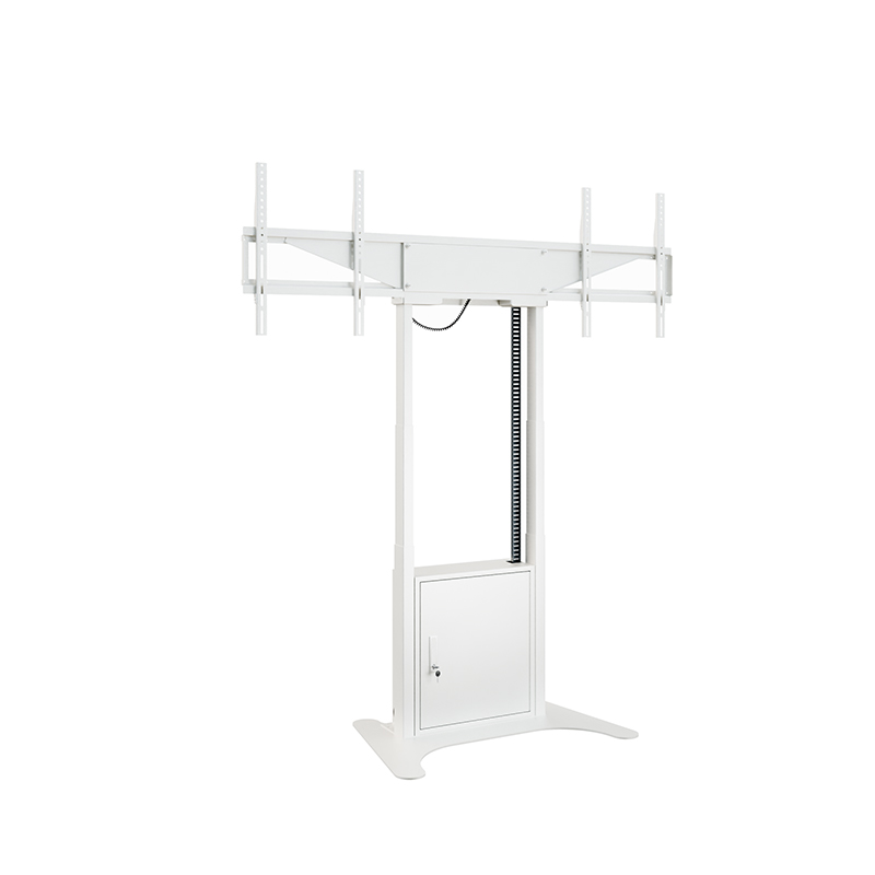 Hagor HP Twin Lift FS-DW - freistehendes, elektrisch höhenverstellbares Liftsystem für zwei Displays 'side-by-side' - 2x 46-65 Zoll - VESA 600x400mm -  bis 60kg pro Display - Weiss