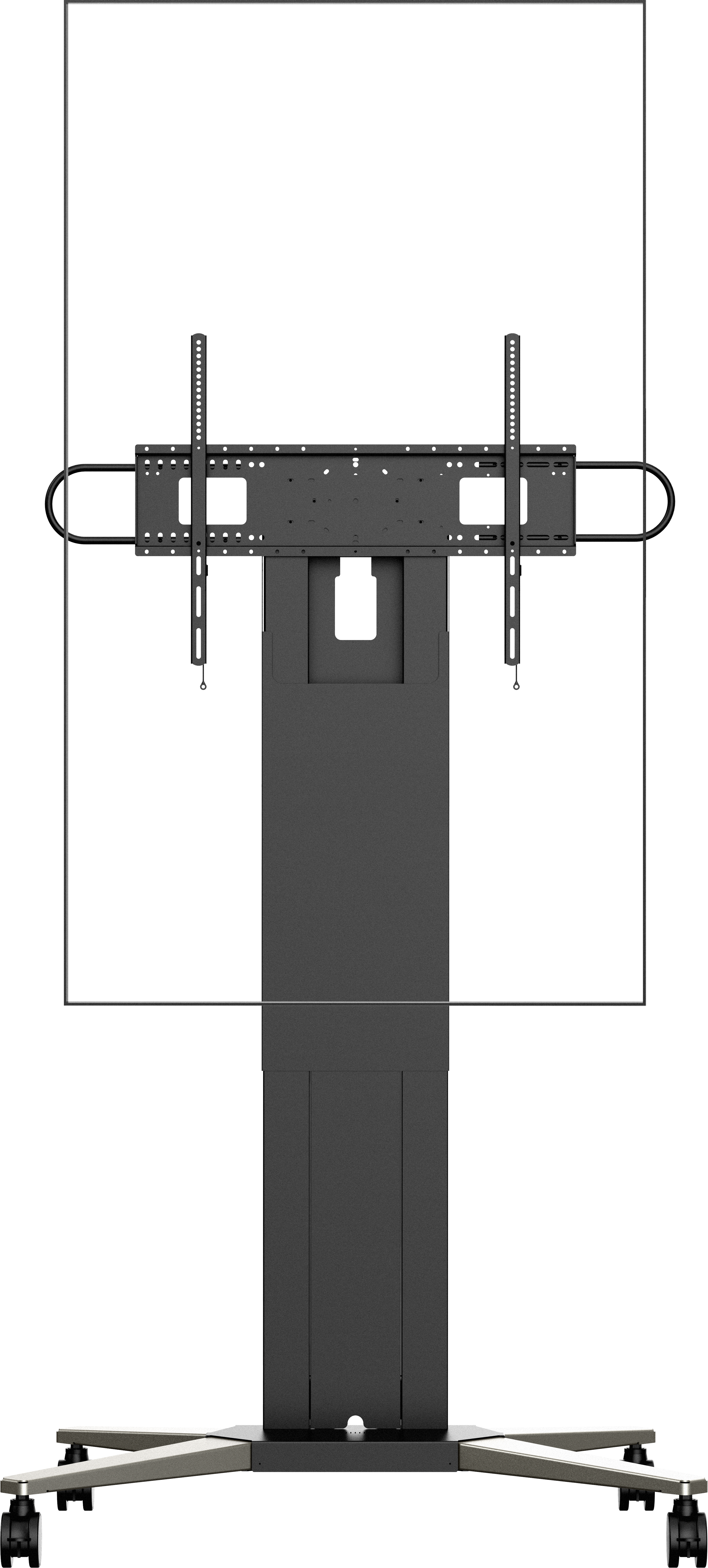 Vision VFM-F51T - manuell höhenverstellbarer Rollwagen / Standfuß - 47-100 Zoll - VESA 800x600mm - bis 95 kg - Schwarz