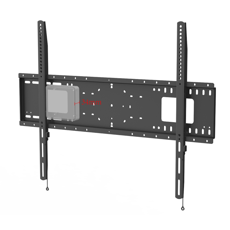 Vision VFM-F51 - manuell höhenverstellbare Boden-Wandhalterung - 47-100 Zoll - VESA 800x600mm - bis 95 kg - Schwarz