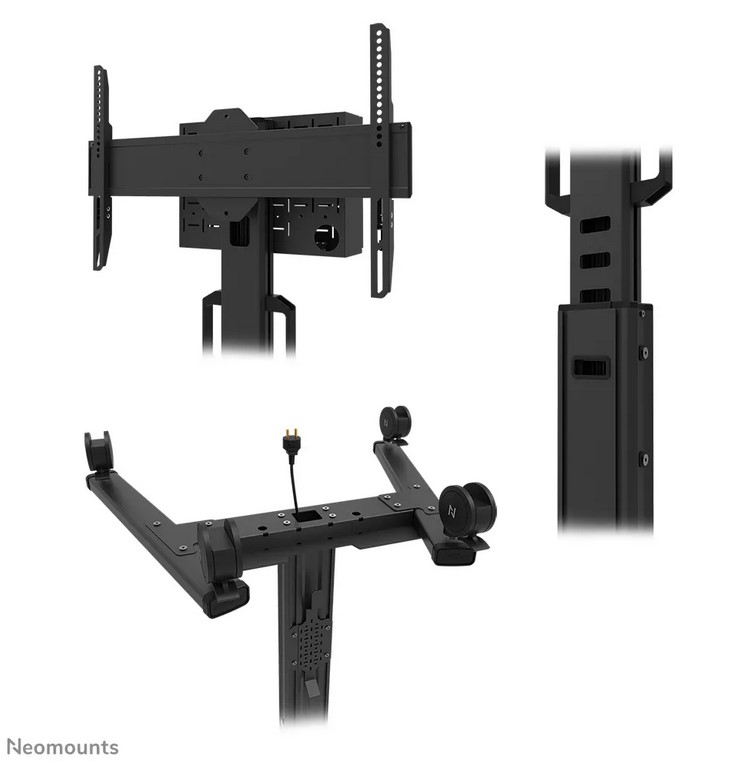 Neomounts Select FL50S-825BL1- höhenverstellbarer Rollwagen - 37-75 Zoll - VESA 600x400mm - bis 70kg - Schwarz