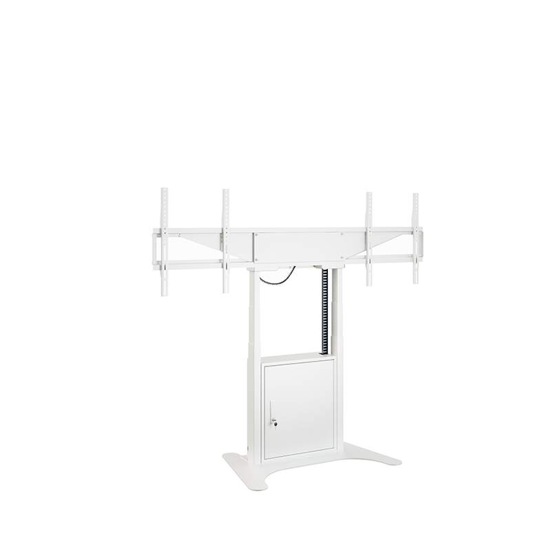 Hagor HP Twin Lift FS-DW - freistehendes, elektrisch höhenverstellbares Liftsystem für zwei Displays 'side-by-side' - 2x 46-65 Zoll - VESA 600x400mm -  bis 60kg pro Display - Weiss