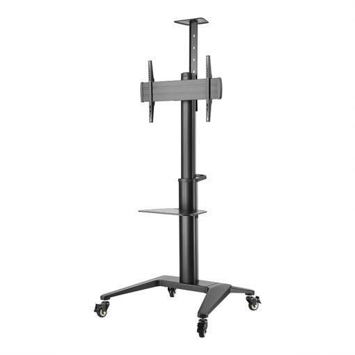 Hagor BrackIT Stand Single - mobiles Standsystem - 42 - 65 Zoll - VESA 600x400 mm - bis 70kg - Schwarz