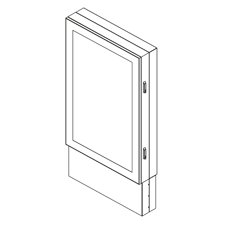 Hagor ScreenOut Eco Kiosk XXL - Outdoor Stele - 85-86 Zoll - Heizung und Lüftung - IP65 und IP54 - Vandalismusgeschützt - Hochformat