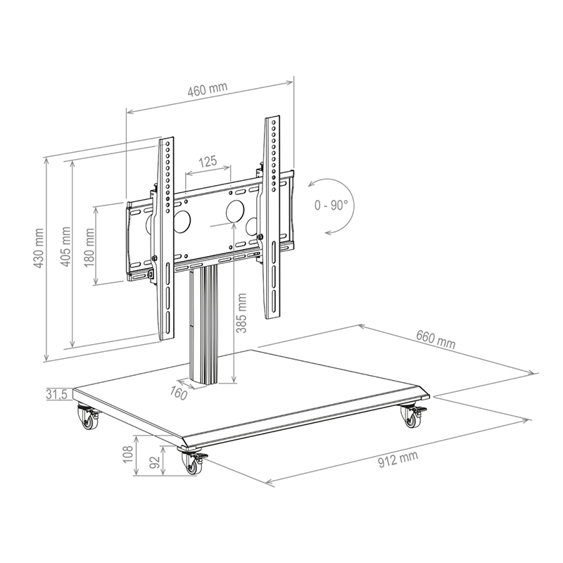 Hagor BrackIT Stand Low Tilt  Abmessungen