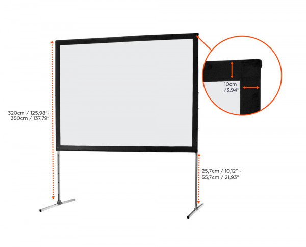 celexon Faltrahmen Leinwand Mobil Expert - 4:3 - BM 366 x 274 - Aufprojektion