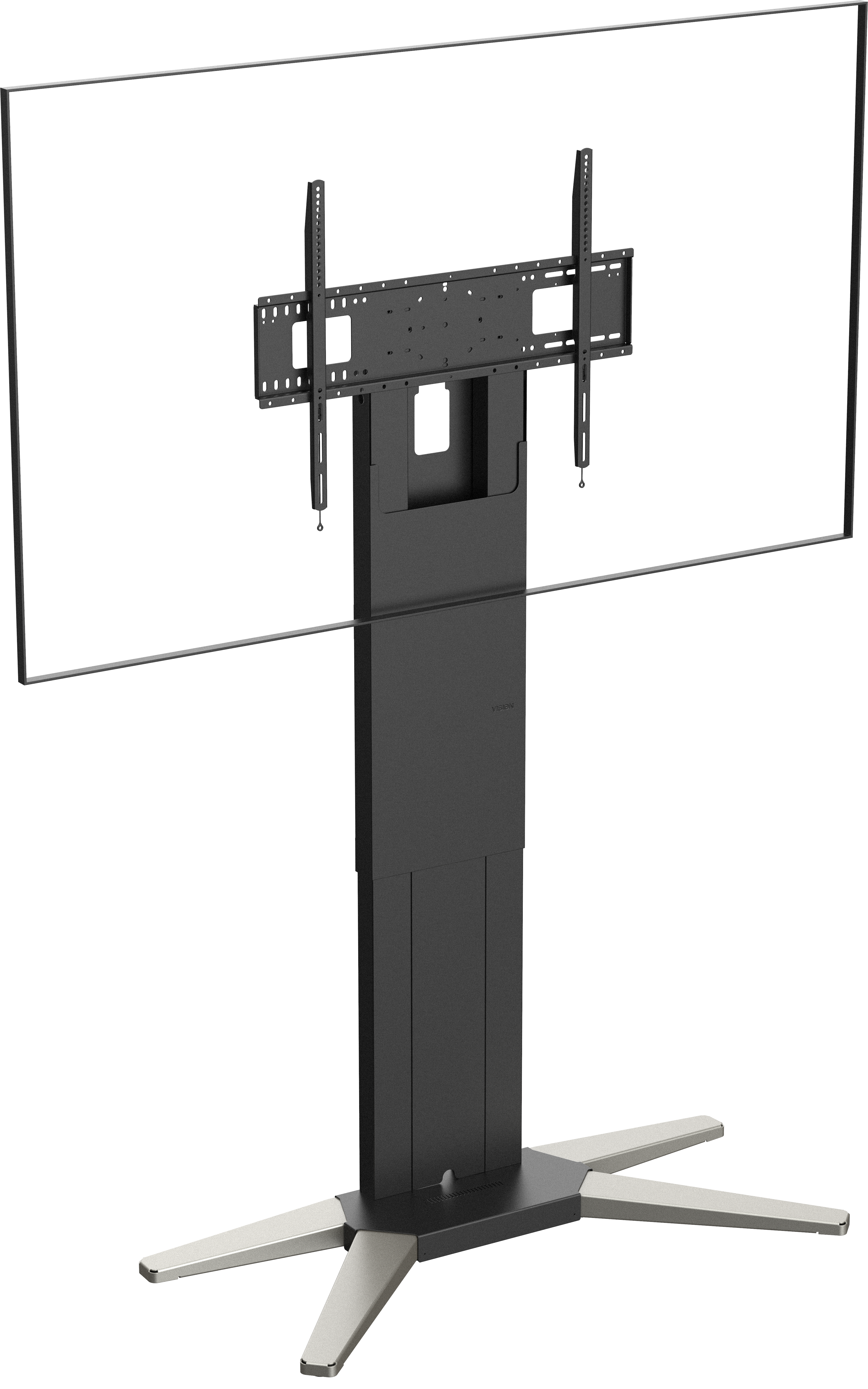 Vision VFM-F51T - manuell höhenverstellbarer Rollwagen / Standfuß - 47-100 Zoll - VESA 800x600mm - bis 95 kg - Schwarz